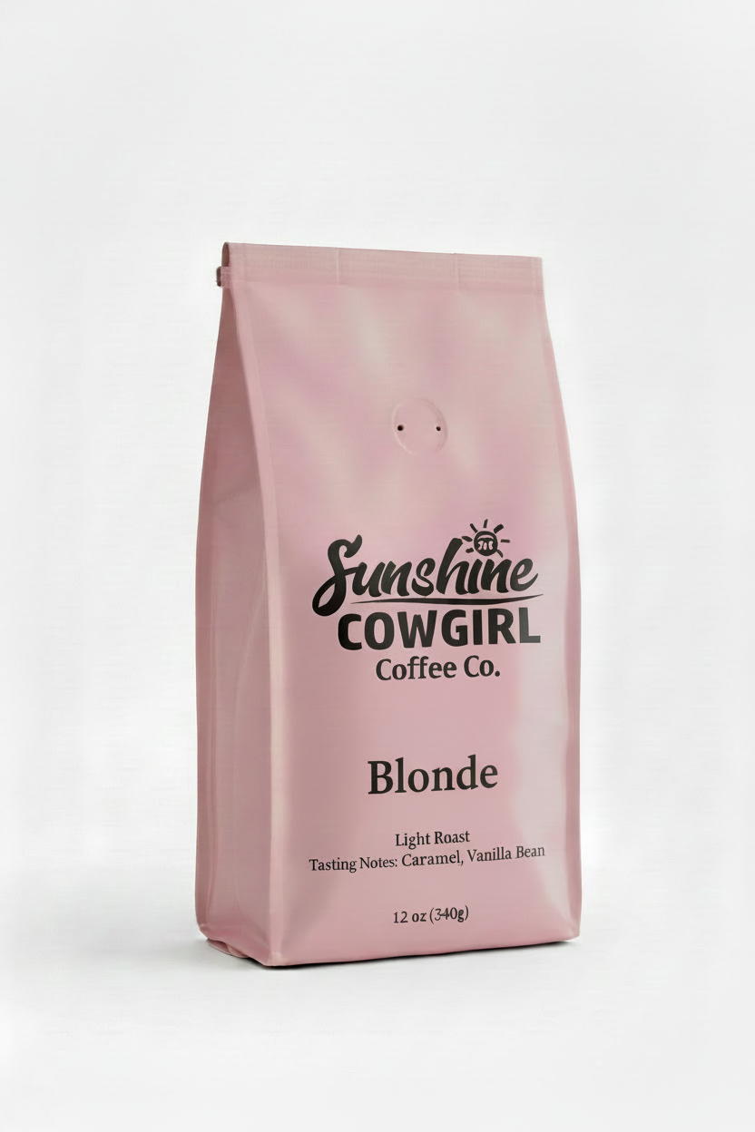 Blonde pink coffee bag