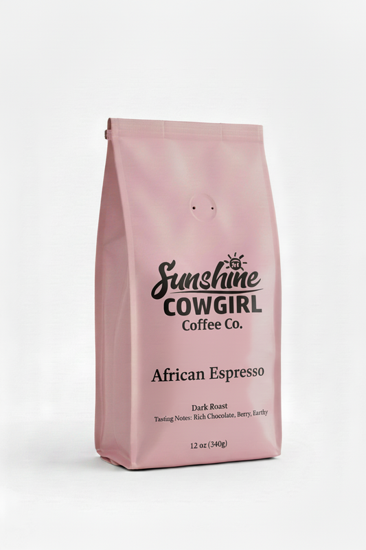 African Espresso Pink Coffee Bag