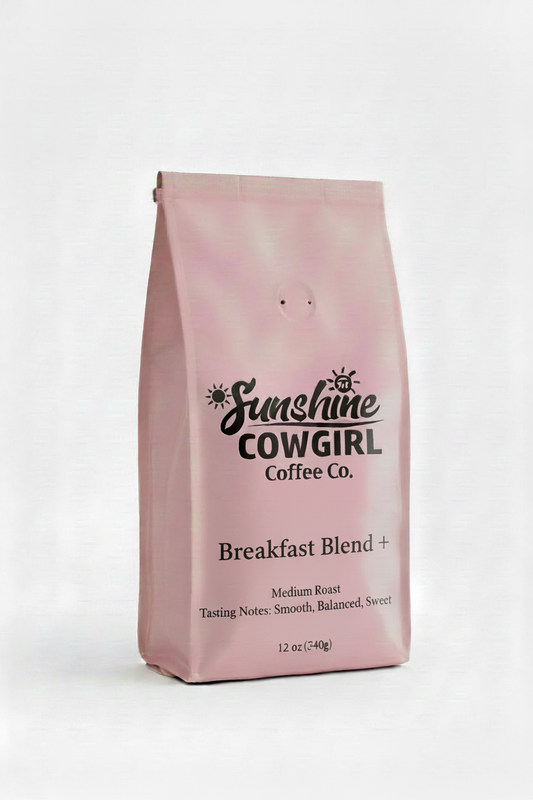 Breakfast Blend + Pink Coffee Bag