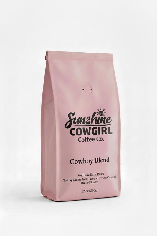 Cowboy Blend Pink Coffee Bag