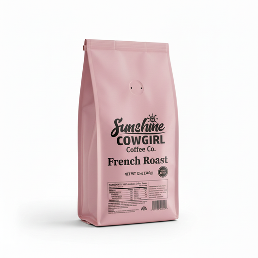 French Roast Pink Coffee Bag