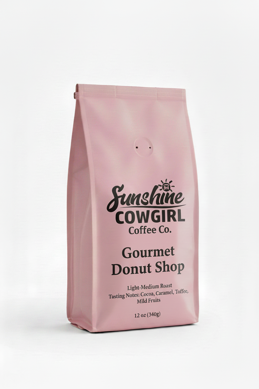 Gourmet Donut Shop Pink Coffee Bag