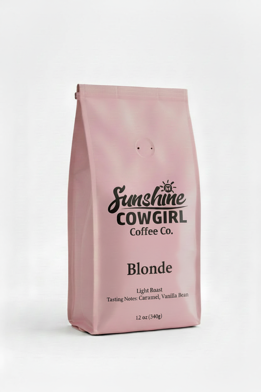 Blonde pink coffee bag