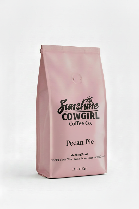 Pecan Pie pink coffee bag