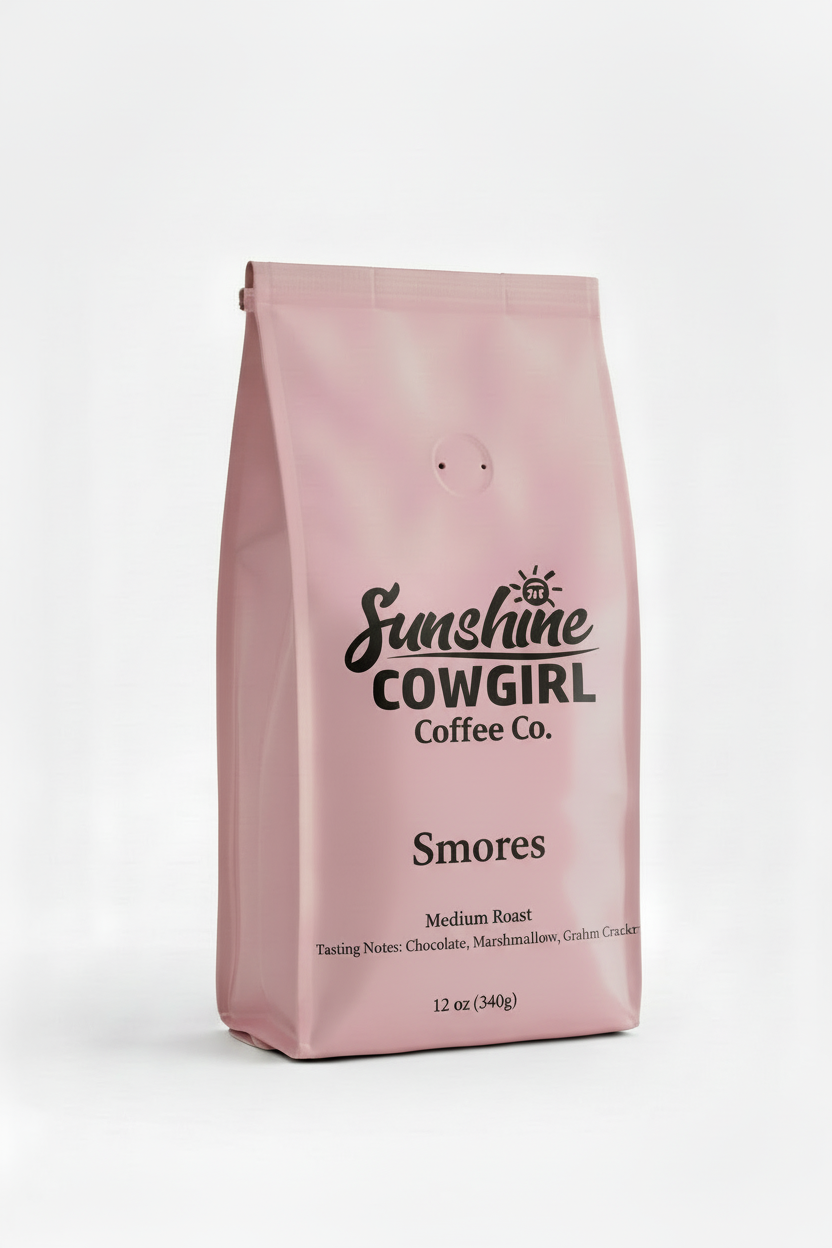 Smores pink coffee bag