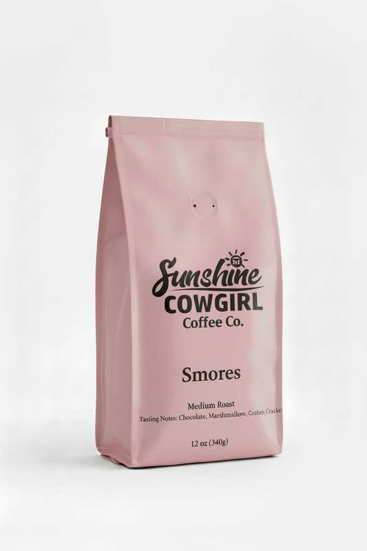 Smores pink coffee bag
